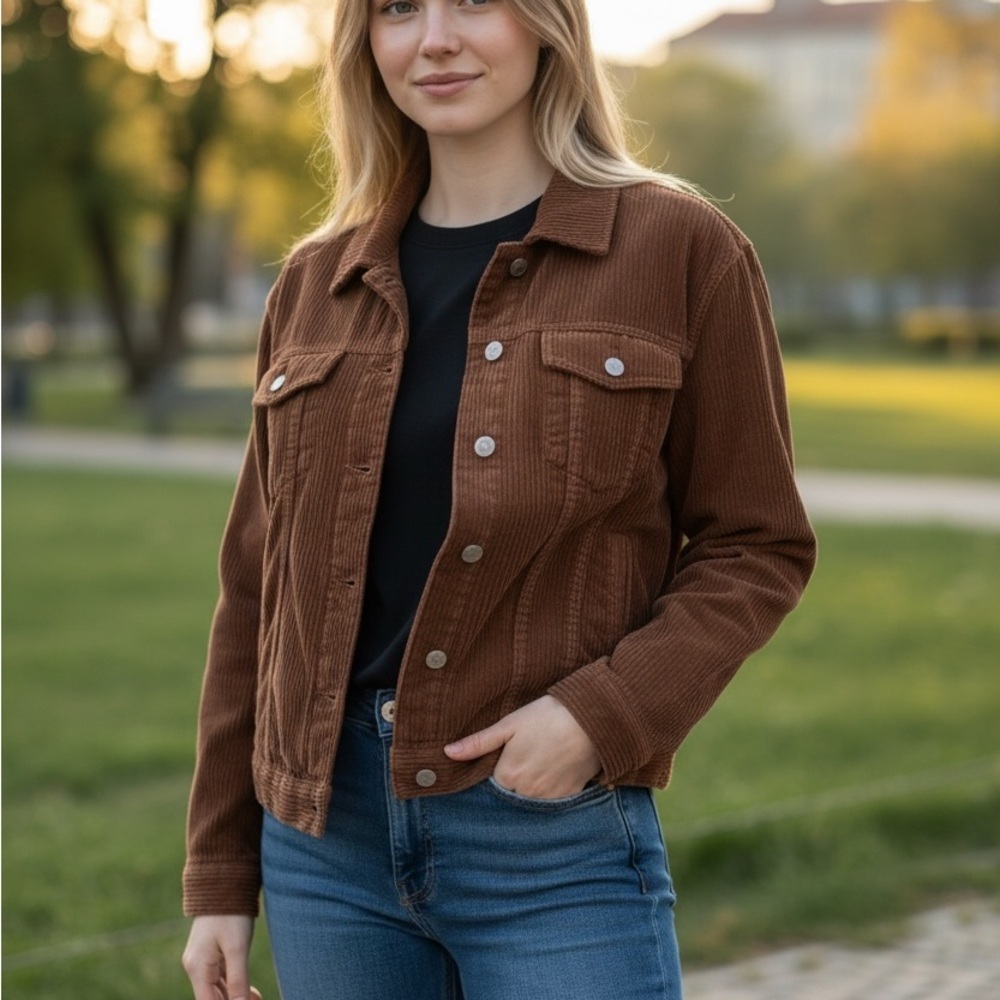 PacSun Brown Corduroy Jean Jacket - Picture 5 of 5